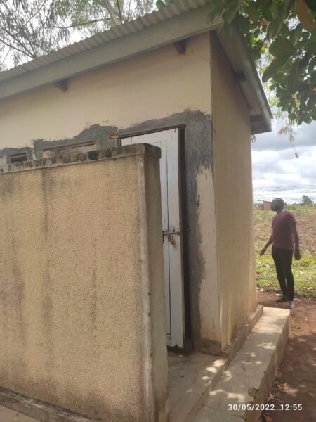 Previous state of Grade 1 court latrines BUKEDEA
